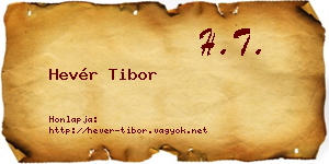 Hevér Tibor névjegykártya